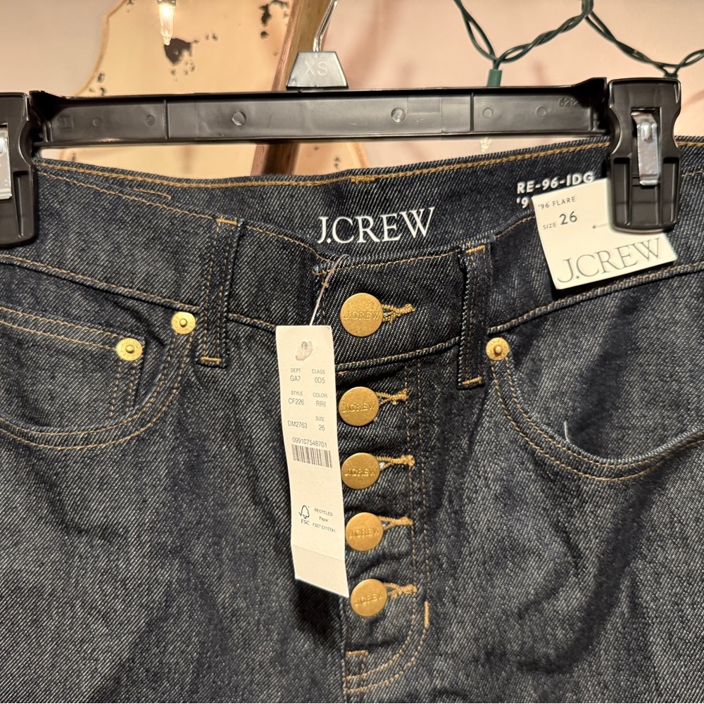 NWT J. Crew High-rise flare jean with button fly
